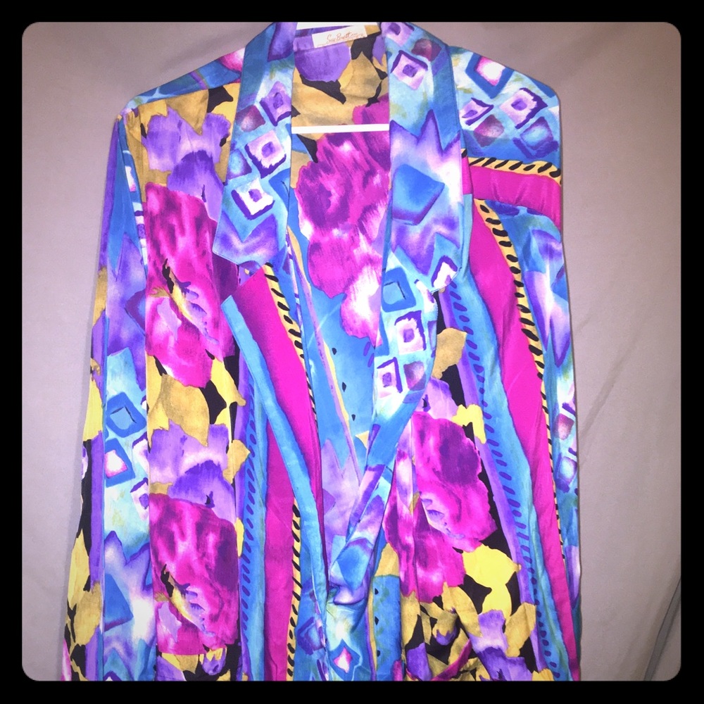 Rare Super Fun Vintage Sue Brett Collection Coat